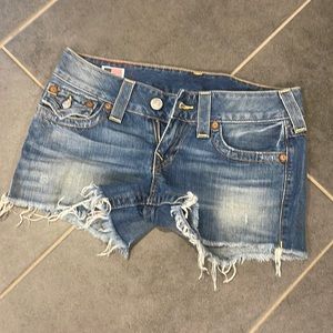 True religion cut off shorts - size 28